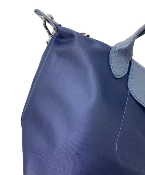LONGCHAMP（ロンシャン）LONGCHAMP (ロンシャン) 2WAYショルダーバッグ　舟形トート　ナイロンバッグ ネイビー サイズ:実寸参照の古着・服飾アイテム
