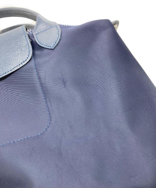 LONGCHAMP（ロンシャン）LONGCHAMP (ロンシャン) 2WAYショルダーバッグ　舟形トート　ナイロンバッグ ネイビー サイズ:実寸参照の古着・服飾アイテム