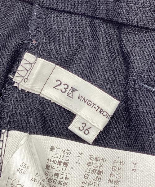 23区（ニジュウサンク）23区 (ニジュウサンク) ストレッチ セミワイド パンツ ネイビー サイズ:36の古着・服飾アイテム