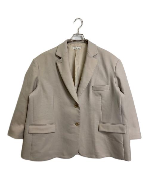 Thehighlights（ザハイライツ）thehighlights (ザハイライツ) テーラードジャケット　アウター　ライトアウター　セレモニー　日本製 ベージュ サイズ:1の古着・服飾アイテム