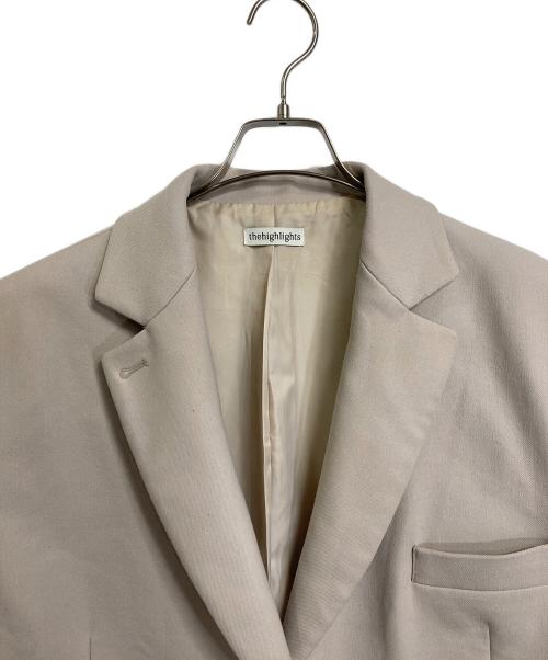 Thehighlights（ザハイライツ）thehighlights (ザハイライツ) テーラードジャケット　アウター　ライトアウター　セレモニー　日本製 ベージュ サイズ:1の古着・服飾アイテム