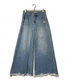 PROTAGONISTA（プロタゴニスタ）の古着「ワイド フレアデニム」｜インディゴ