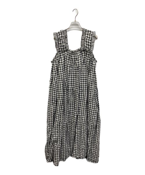 holiday（ホリデー）holiday (ホリデー) CHECK LINEN NIGHT DRESS　チェック リネン ナイト ドレス ブラック サイズ:Freeの古着・服飾アイテム