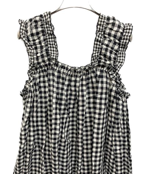 holiday（ホリデー）holiday (ホリデー) CHECK LINEN NIGHT DRESS　チェック リネン ナイト ドレス ブラック サイズ:Freeの古着・服飾アイテム