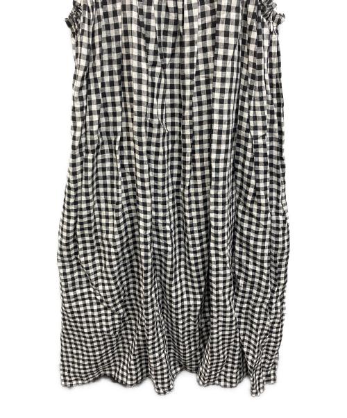 holiday（ホリデー）holiday (ホリデー) CHECK LINEN NIGHT DRESS　チェック リネン ナイト ドレス ブラック サイズ:Freeの古着・服飾アイテム