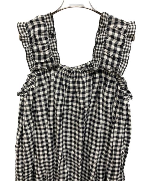 holiday（ホリデー）holiday (ホリデー) CHECK LINEN NIGHT DRESS　チェック リネン ナイト ドレス ブラック サイズ:Freeの古着・服飾アイテム