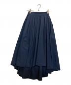 MADISON BLUEマディソンブルー）の古着「TUCK VOLUME SKIRT」｜ネイビー