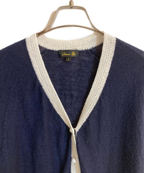 DRAWER（ドゥロワー）Drawer (ドゥロワー) モヘア混カーディガン ネイビー×ホワイト サイズ:1の古着・服飾アイテム