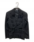 COMME des GARCONS HOMME PLUSコムデギャルソンオムプリュス）の古着「グラフチェックテーラードジャケット」｜ブラック