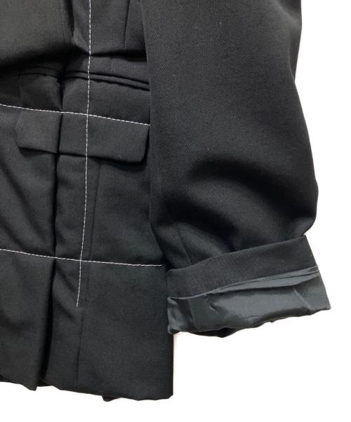COMME des GARCONS HOMME PLUS（コムデギャルソンオムプリュス）COMME des GARCONS HOMME PLUS (コムデギャルソンオムプリュス) グラフチェックテーラードジャケット ブラック サイズ:ＸＳの古着・服飾アイテム