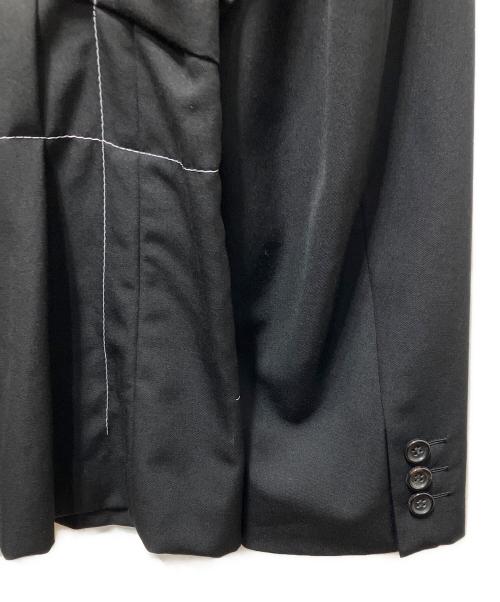 COMME des GARCONS HOMME PLUS（コムデギャルソンオムプリュス）COMME des GARCONS HOMME PLUS (コムデギャルソンオムプリュス) グラフチェックテーラードジャケット ブラック サイズ:ＸＳの古着・服飾アイテム