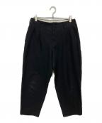 COMME des GARCONS HOMME PLUSコムデギャルソンオムプリュス）の古着「ポリ縮絨タックパンツ」｜ブラック