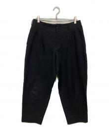 COMME des GARCONS HOMME PLUS（コムデギャルソンオムプリュス）の古着「ポリ縮絨タックパンツ」｜ブラック