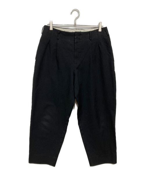 COMME des GARCONS HOMME PLUS（コムデギャルソンオムプリュス）COMME des GARCONS HOMME PLUS (コムデギャルソンオムプリュス) ポリ縮絨タックパンツ ブラック サイズ:Sの古着・服飾アイテム