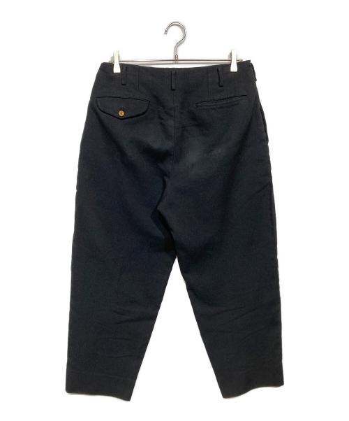COMME des GARCONS HOMME PLUS（コムデギャルソンオムプリュス）COMME des GARCONS HOMME PLUS (コムデギャルソンオムプリュス) ポリ縮絨タックパンツ ブラック サイズ:Sの古着・服飾アイテム