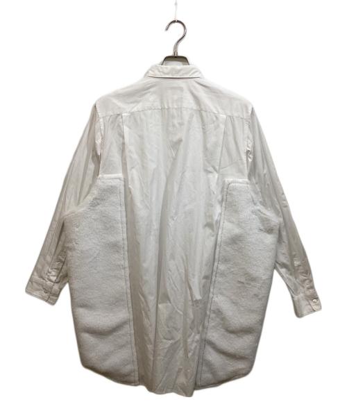 COMME des GARCONS HOMME PLUS（コムデギャルソンオムプリュス）COMME des GARCONS HOMME PLUS (コムデギャルソンオムプリュス) ファー切替シャツ ホワイト サイズ:SIZE Sの古着・服飾アイテム