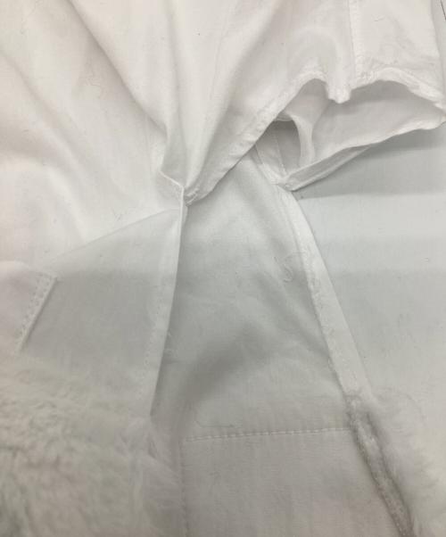 COMME des GARCONS HOMME PLUS（コムデギャルソンオムプリュス）COMME des GARCONS HOMME PLUS (コムデギャルソンオムプリュス) ファー切替シャツ ホワイト サイズ:SIZE Sの古着・服飾アイテム