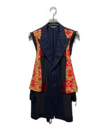 COMME des GARCONS HOMME PLUS（コムデギャルソンオムプリュス）の古着「ノースリーブロングジャケット」｜ネイビー