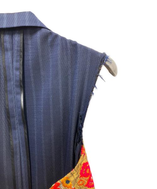 COMME des GARCONS HOMME PLUS（コムデギャルソンオムプリュス）COMME des GARCONS HOMME PLUS (コムデギャルソンオムプリュス) ノースリーブロングジャケット ネイビー サイズ:XSの古着・服飾アイテム