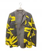 COMME des GARCONS HOMME PLUSコムデギャルソンオムプリュス）の古着「レイヤードデザインジャケット」｜ブラック×イエロー