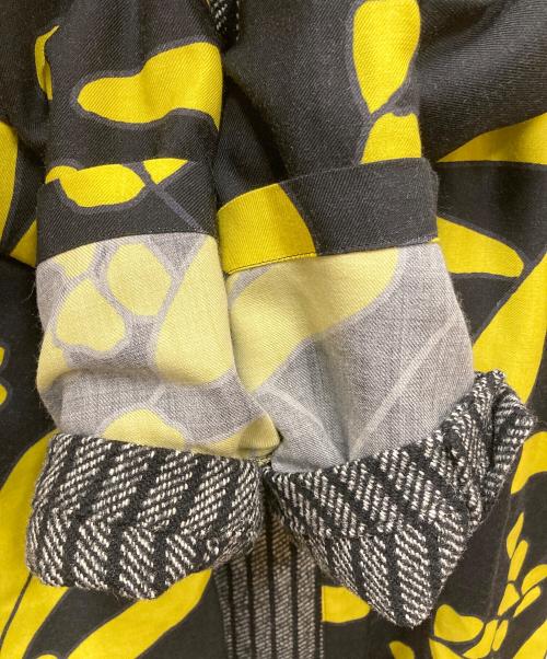 COMME des GARCONS HOMME PLUS（コムデギャルソンオムプリュス）COMME des GARCONS HOMME PLUS (コムデギャルソンオムプリュス) レイヤードデザインジャケット ブラック×イエロー サイズ:Sの古着・服飾アイテム