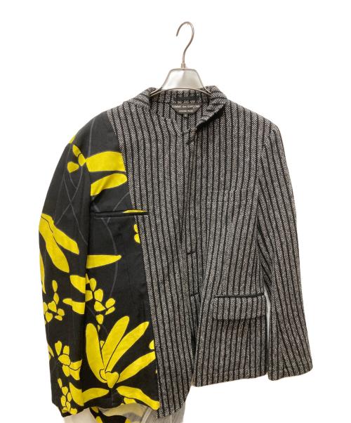 COMME des GARCONS HOMME PLUS（コムデギャルソンオムプリュス）COMME des GARCONS HOMME PLUS (コムデギャルソンオムプリュス) レイヤードデザインジャケット ブラック×イエロー サイズ:Sの古着・服飾アイテム