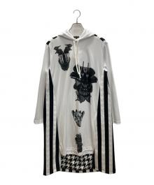 COMME des GARCONS HOMME PLUS×Willie Cole（コムデギャルソンオムプリュス）の古着「ロングパーカー」｜ホワイト