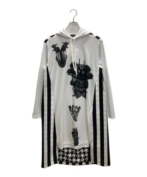 COMME des GARCONS HOMME PLUS（コムデギャルソンオムプリュス）COMME des GARCONS HOMME PLUS (コムデギャルソンオムプリュス) Willie Cole ロングパーカー ホワイト サイズ:SIZE Sの古着・服飾アイテム