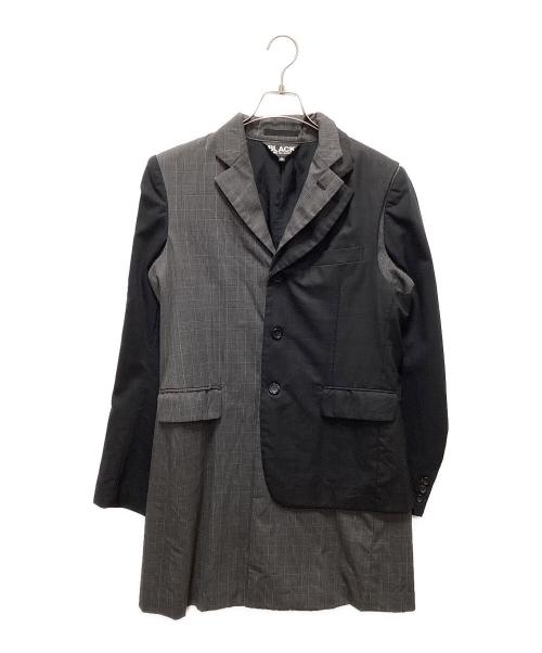 BLACK COMME des GARCONS（ブラックコムデギャルソン）BLACK COMME des GARCONS (ブラックコムデギャルソン) ドッキングレイヤードジャケット グレー サイズ:Mの古着・服飾アイテム
