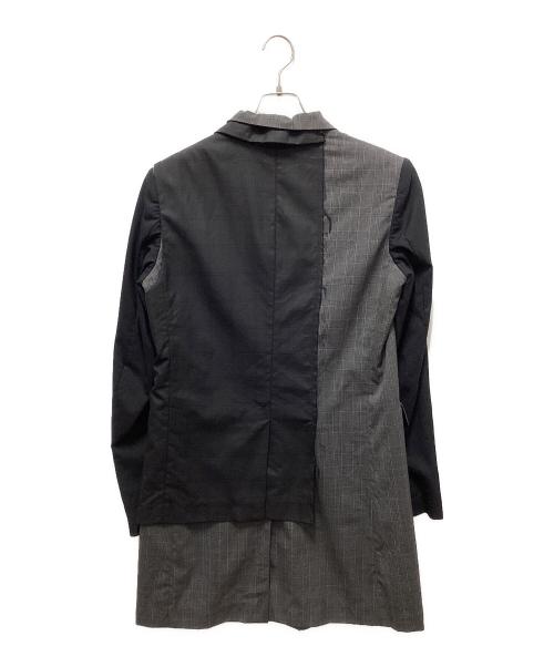 BLACK COMME des GARCONS（ブラックコムデギャルソン）BLACK COMME des GARCONS (ブラックコムデギャルソン) ドッキングレイヤードジャケット グレー サイズ:Mの古着・服飾アイテム