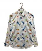 COMME des GARCONS HOMME PLUSコムデギャルソンオムプリュス）の古着「総柄シャツ」｜ホワイト