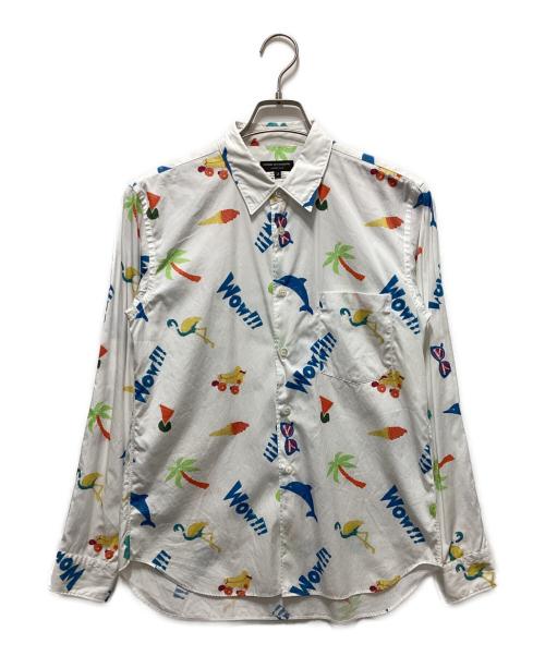 COMME des GARCONS HOMME PLUS（コムデギャルソンオムプリュス）COMME des GARCONS HOMME PLUS (コムデギャルソンオムプリュス) 総柄シャツ ホワイト サイズ:XSの古着・服飾アイテム