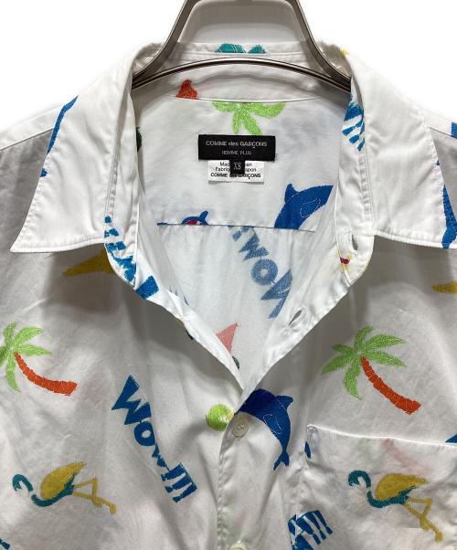 COMME des GARCONS HOMME PLUS（コムデギャルソンオムプリュス）COMME des GARCONS HOMME PLUS (コムデギャルソンオムプリュス) 総柄シャツ ホワイト サイズ:XSの古着・服飾アイテム