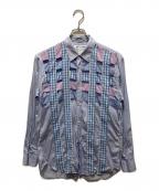 COMME des GARCONS SHIRTコムデギャルソンシャツ）の古着「ストライプシャツ」｜ブルー