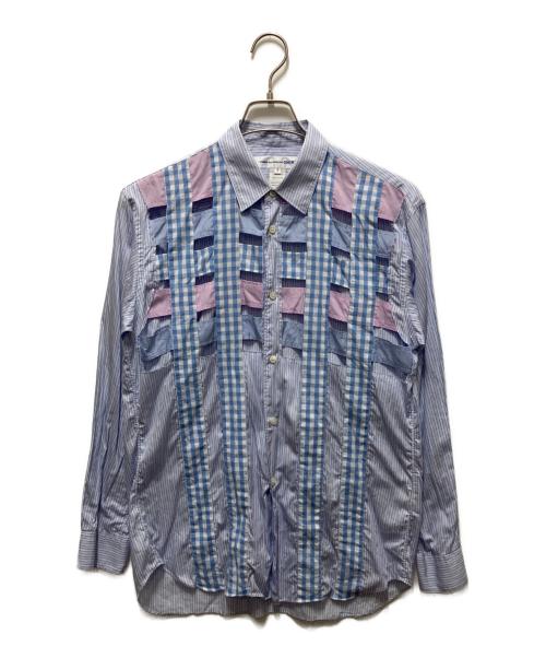 COMME des GARCONS SHIRT（コムデギャルソンシャツ）COMME des GARCONS SHIRT (コムデギャルソンシャツ) ストライプシャツ ブルー サイズ:Ｓの古着・服飾アイテム