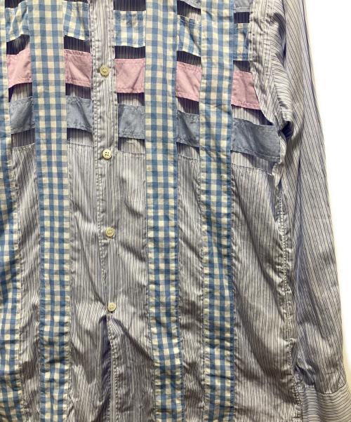COMME des GARCONS SHIRT（コムデギャルソンシャツ）COMME des GARCONS SHIRT (コムデギャルソンシャツ) ストライプシャツ ブルー サイズ:Ｓの古着・服飾アイテム