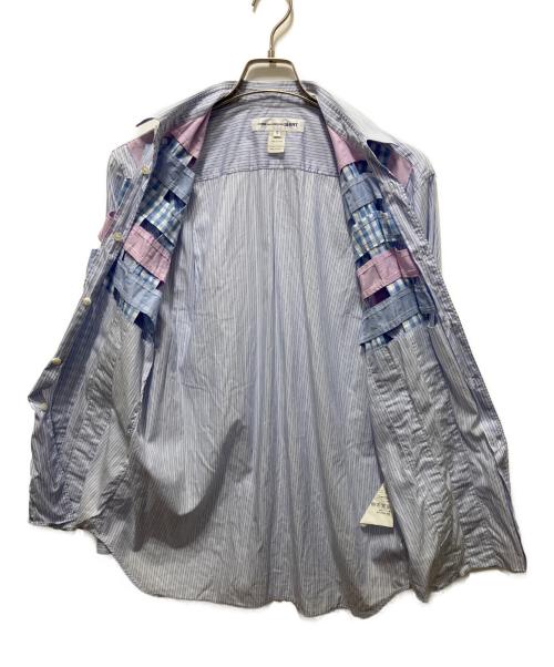 COMME des GARCONS SHIRT（コムデギャルソンシャツ）COMME des GARCONS SHIRT (コムデギャルソンシャツ) ストライプシャツ ブルー サイズ:Ｓの古着・服飾アイテム