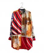 COMME des GARCONS HOMME PLUSコムデギャルソンオムプリュス）の古着「11AW 再構築 スカーフシャツ」｜マルチカラー