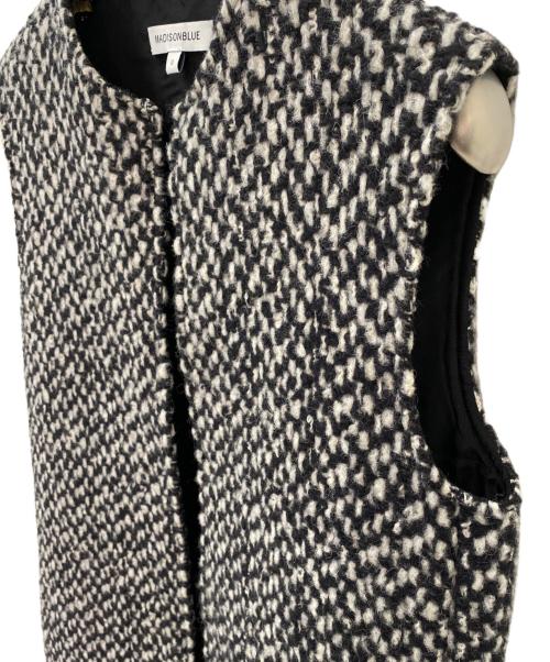 MADISON BLUE（マディソンブルー）MADISON BLUE (マディソンブルー) ツイードジレ ブラック サイズ:00の古着・服飾アイテム