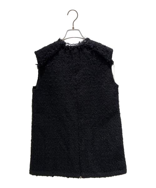 DEPAREILLE（デパリエ）DEPAREILLE (デパリエ) ラメフリンジツイードベスト ブラック サイズ:38の古着・服飾アイテム