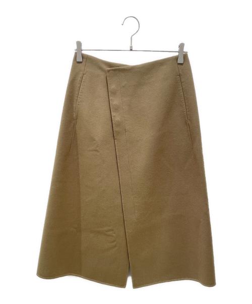 BLAMINK（ブラミンク）BLAMINK (ブラミンク) ウールラップスカート カーキ サイズ:36の古着・服飾アイテム