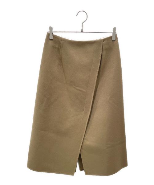 BLAMINK（ブラミンク）BLAMINK (ブラミンク) ウールラップスカート カーキ サイズ:36の古着・服飾アイテム