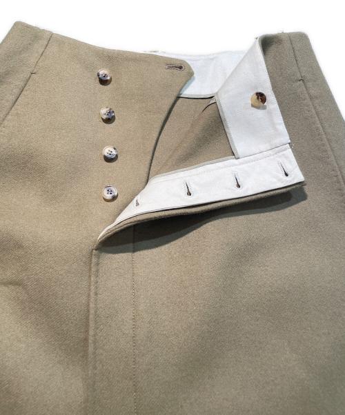 BLAMINK（ブラミンク）BLAMINK (ブラミンク) ウールラップスカート カーキ サイズ:36の古着・服飾アイテム