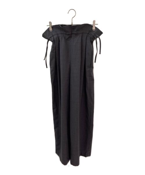 ENFOLD（エンフォルド）ENFOLD (エンフォルド) DOUBLE‐WASTE WIDE‐ PANTS グレー サイズ:36の古着・服飾アイテム