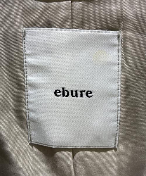 ebure（エブール）ebure (エブール) ウールツイルリバー ハーフコート ベージュ サイズ:36の古着・服飾アイテム
