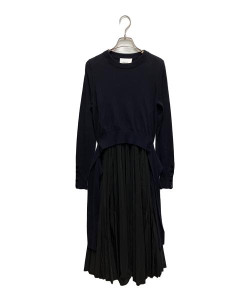 3.1 phillip lim（スリーワンフィリップリム）3.1 phillip lim (スリーワンフィリップリム) ニットコンボドレス ネイビー サイズ:Sの古着・服飾アイテム