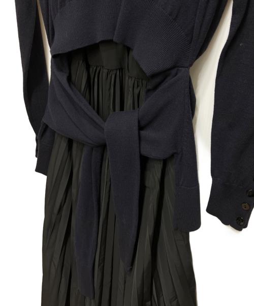 3.1 phillip lim（スリーワンフィリップリム）3.1 phillip lim (スリーワンフィリップリム) ニットコンボドレス ネイビー サイズ:Sの古着・服飾アイテム