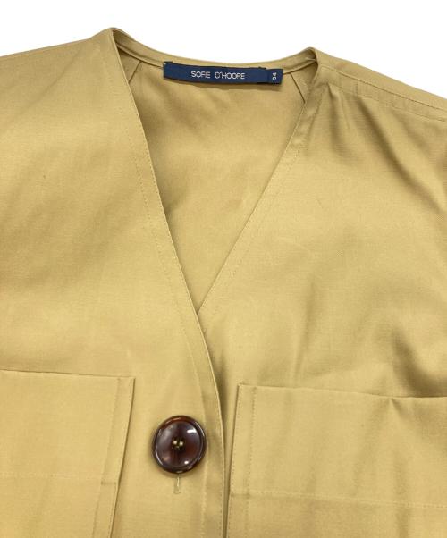 SOFIE D'HOORE（ソフィードール）SOFIE D'HOORE (ソフィードール) コットンロングジレ カーキ サイズ:34の古着・服飾アイテム