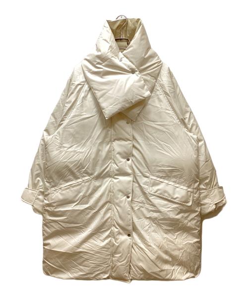 PLAIN PEOPLE（プレインピープル）PLAIN PEOPLE (プレインピープル) マフラー付きダウンコート アイボリー サイズ:2の古着・服飾アイテム