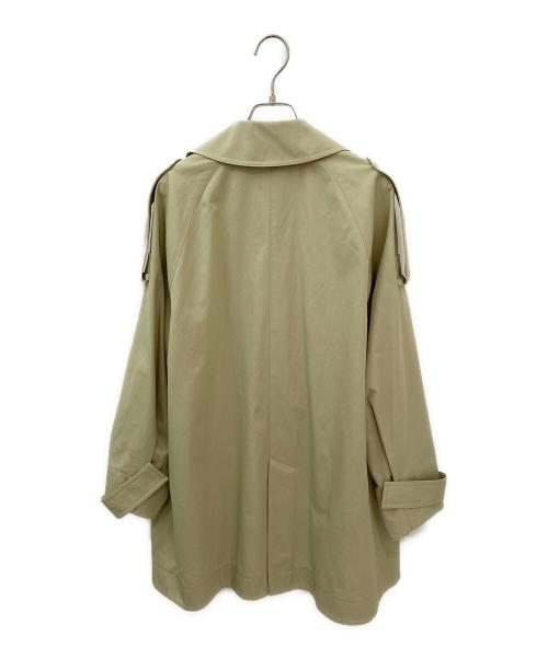 ebure（エブール）ebure (エブール) クリアコットンツイル ステンカラーショートコート ライトグリーン サイズ:36の古着・服飾アイテム